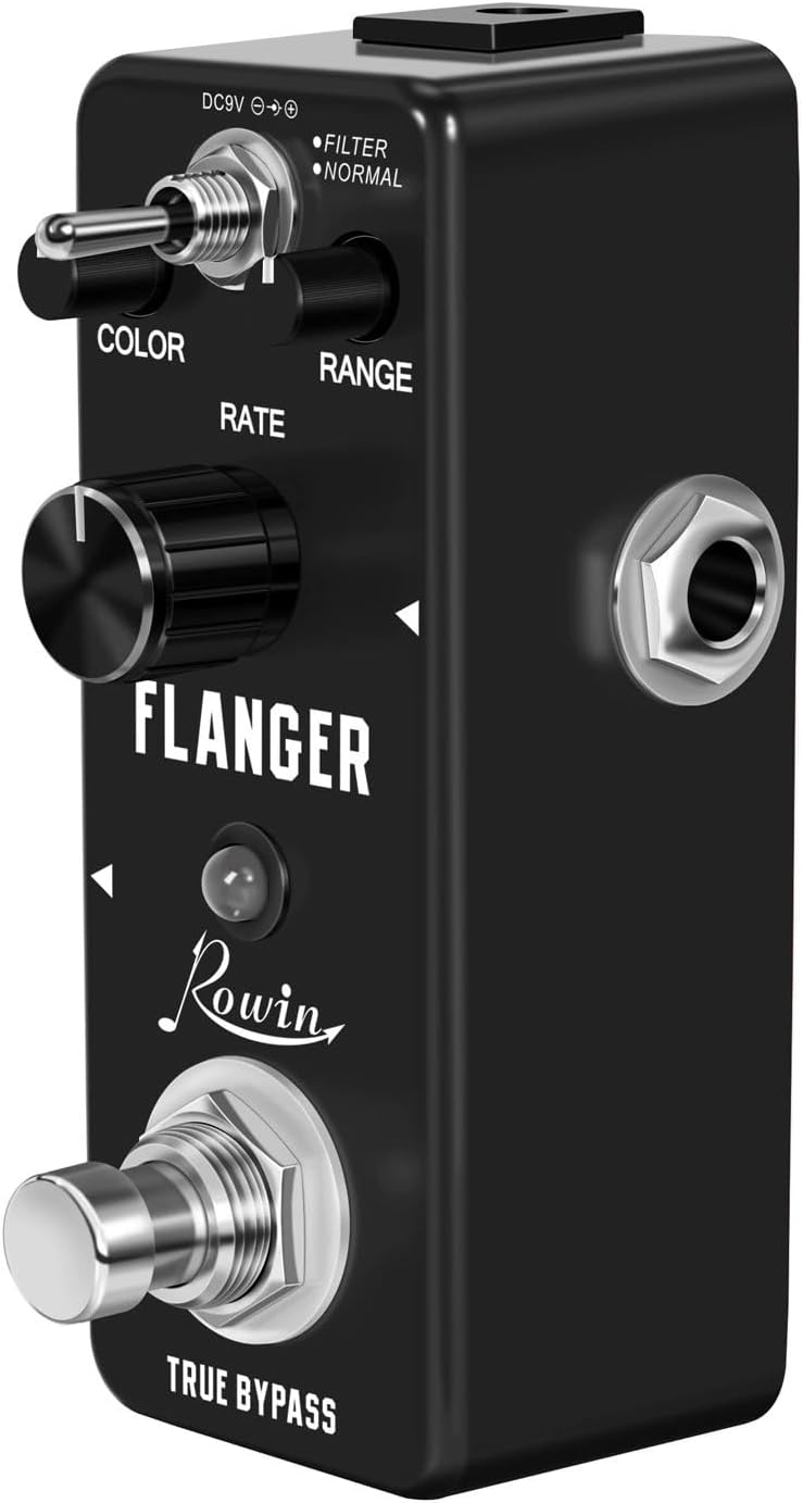 IOppWin Rowin Flanger Pedal - Black Vintage Analog Effect with Normal/Filter Modes & True Bypass (for Guitar/Bass/Studio) - Image 3